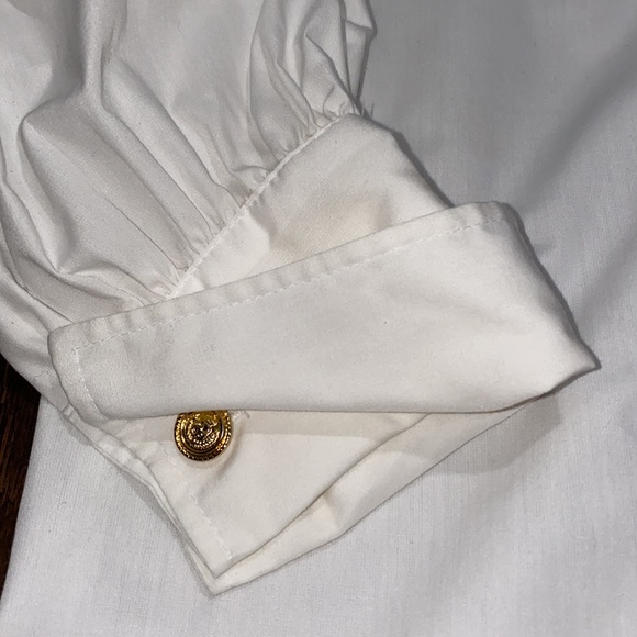 Bob Mackie button up white blouse - Picture 3 of 7